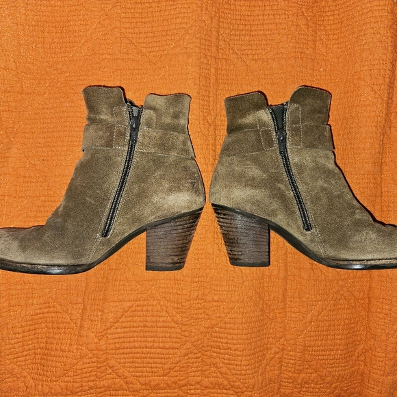 Paul Green Dallas Suede Earth Brown Booties Size 5 - Picture 4 of 14